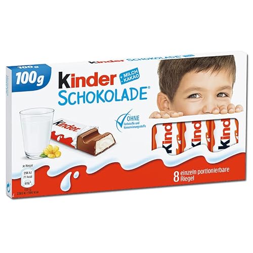 Kinder Schokolade Tafel 100g | Süßigkeiten für Kinder | Milchschokolade von Generisch