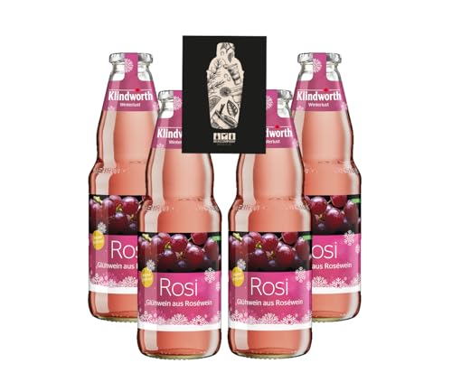 Klindworth Winterlust 4x Glühwein aus Rosewein -Glühwein Rosi 1L (9,8% Vol) inkl. Pfand MEHRWEG- [Enthält Sulfite] von Generisch