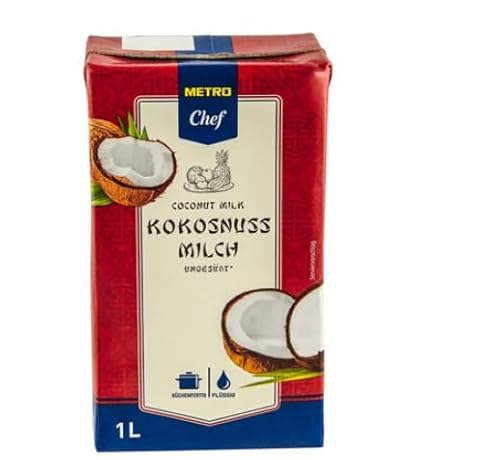 Kokosmilch 17% Fett, ungesüßt, extra cremig - 1 l 12 Packung von Generisch