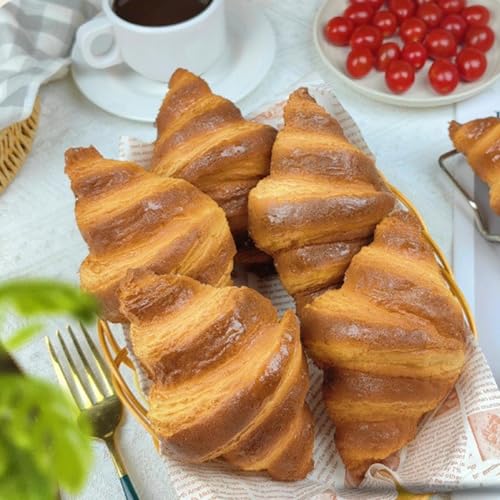 Künstliche Französisch Brot, Falsche Croissants, Realistisches Falsches Brot Simuliertes Croissant,Home Kitchen Desk DisplayDekor, Lebensmittelmodell, Fotografie Requisiten Für Bäckereien Fenst von Generisch