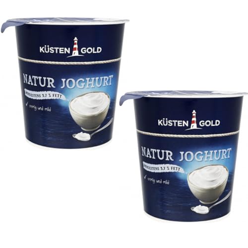 Küstengold Natur Joghurt mild 3,7% leicht mild 3,8% Fett Cremig und mild 400 Gramm x 2 Stück [Frischegarantie] von Generisch