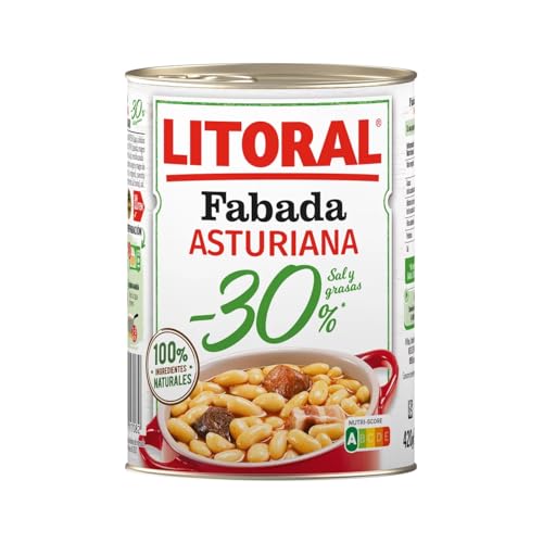 LITORAL Asturischer Bohneneintopf -30% Salz und Fett LITORAL 420 g. 2er-Pack von Generisch