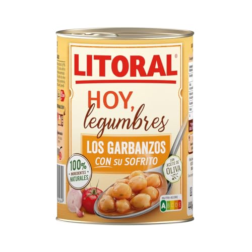 LITORAL Gekochte Kichererbsen nach Großmutters Art LITORAL 440 g. 2er Pack von Generisch