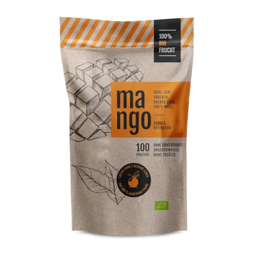 Lafiya Food getrocknete Bio Mango ohne Zucker (80 g, wiederverschließbar) - getrocknete Früchte & Obst als gesunde Snacks - vegane Trockenfrüchte als Müsli, Bowl Topping - Trockenobst ungezuckert von Generisch