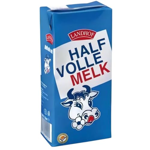 Landhof Holländische Milch Teilentrahmte Milch fettarme Haltbare Milch Teilentrahmte Fett, je 1 Liter, 1 STÜCK von Generisch