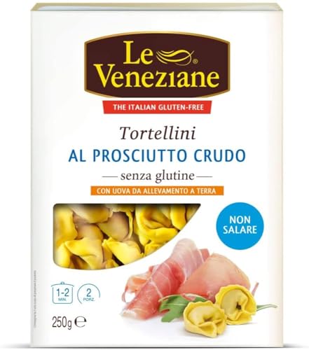 Le Veneziane Tortellini al prosciutto crudo 6 x 250g = 1500g Tortellini mit rohem Schinken Glutenfrei… von Generisch