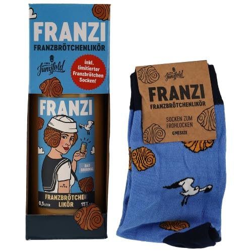 Likör FRANZI Franzbrötchen 15% Vol. Socken Edition von Generisch