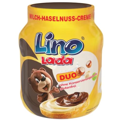 Lino Lada Duo Milch und Haselnuss Creme Chocolate Spreads Schokoladenaufstriche 350 Gramm von Generisch