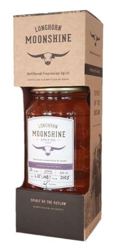 Longhorn Moonshine Kombiset “Apple Pie” Likör (500 ml) I Natürliche Zutaten I Premium Schnaps nach amerikanischer Tradition I 20% Vol. Alkohol I Vegan von Generisch
