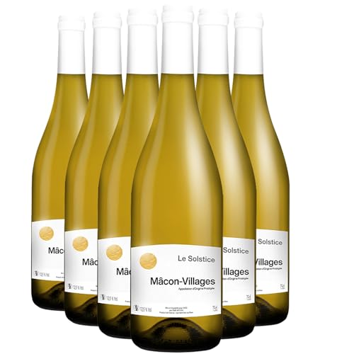 Mâcon Villages Weißwein 2015 - Le Solstice - g.U. - Burgund Frankreich - Rebsorte Chardonnay - 6x75cl von Generisch