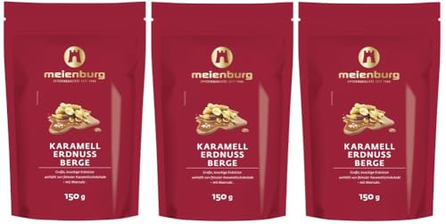 Meienburg Karamell Erdnussberge | überzogen von feinster Karamellschokolade | 3x 150g Tüte von Generisch