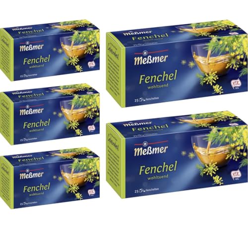 Meßmer Tee Fenchel Tee 25 ST x 5 er Pack mit Pufai von Generisch