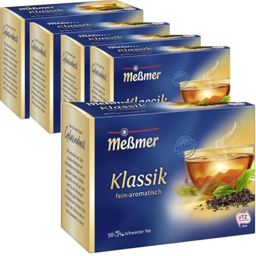 Meßmer Tee Klassik Schwarztee Tee 50 ST x 5 er Pack mit Pufai von Generisch