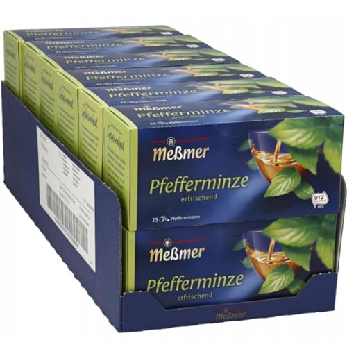 Meßmer Tee Pfefferminze klein Tee 25 STÜCK X 2,25 gramm x12 er Pack mit Pufai von Generisch