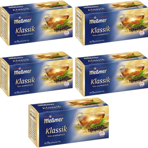 Meßmer Tee Traditionsmischung Klassik 25 STÜCK x 5 er Pack mit Pufai von Generisch