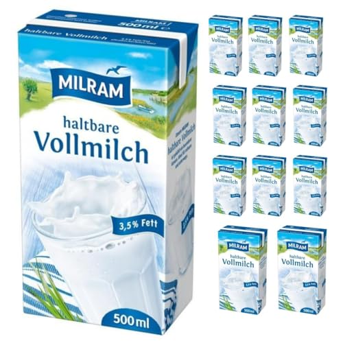 Millram Haltbare Vollmilch 3,5% FETT 500 ml x 12 Stück von Generisch