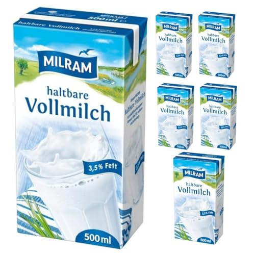 Millram Milch Haltbare Vollmilch 3,5% Fett 500 Mililiter x 6 Stück von Generisch