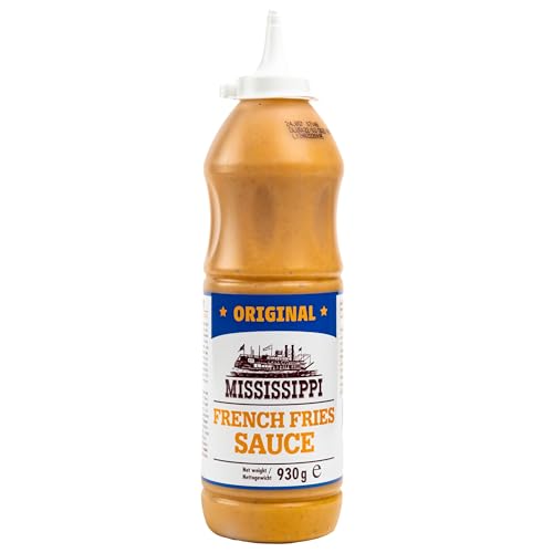 Mississippi - Original French Fries Sauce 930 g Squeeze - Würzig cremige Pommes-Sauce mit Zwiebeln - Pommes Soße ideal auch für Sandwich, Gegrilltem und als Dip von Generisch