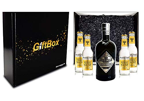 Mixcompany Geschenkset - Needle Masterpiece Dry Gin 0,5L (45% Vol) + 4 x Fever-Tree Indian Tonic Water 0,2l MEHRWEG inkl. Pfand- Needle Masterpiece Gin Geschenk Set von Generisch