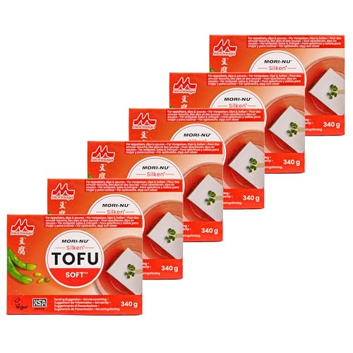 Mori-Nu Silken - 6er Pack Tofu Soft/weich 340 g - Seidentofu Naturtofu hergestellt aus ausgesuchten Sojabohnen von Generisch