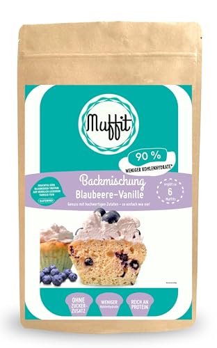 Muffit's Backmischung, Blaubeere-Vanille Geschmack (für 6 Muffits, Blaubeere-Vanille) von Generisch