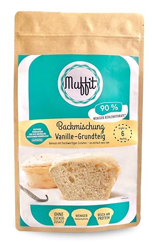 Muffit's Backmischung, Blaubeere-Vanille Geschmack (für 6 Muffits, Vanille) von Generisch