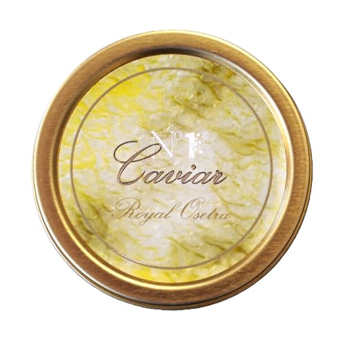 N°1 Caviar/Kaviar Royal Osetra, 125g Dose, Acipenser Gueldenstaedtii schwarzer Störkaviar - Malossol von Generisch