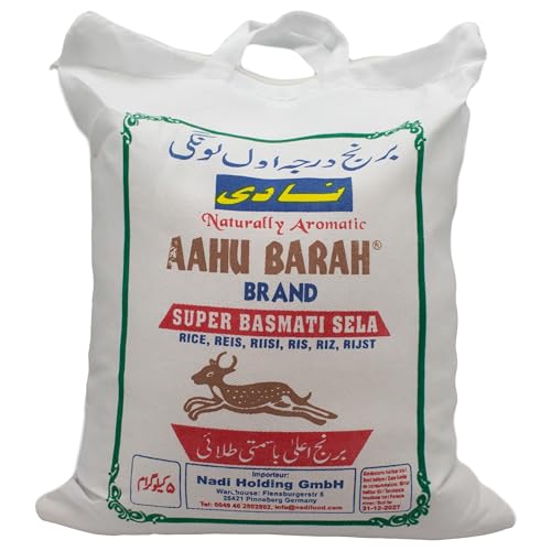 Nadi Aahu Barah Reis - Premium Basmati Reis - feiner hochwertiger Reis - aromatischer Langkornreis 5 kg von Generisch