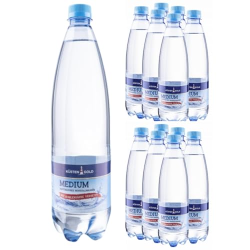 Natürliches Mineralwasser mit Kohlensäure Mineralwasser medium PET (Einweg) Wasser 1000 mililiter x 12 STÜCK mit pufai grocery (inkl. Pfand) von Generisch