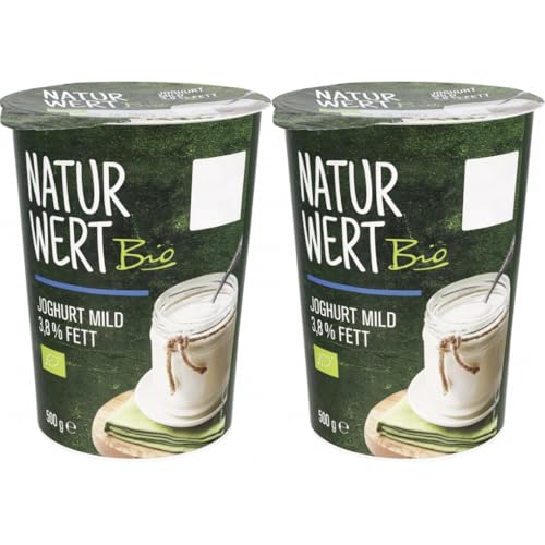 NaturWert Joghurt leicht mild 3,8% Fett 500 Gramm x 2 Stück [Frischegarantie] von Generisch