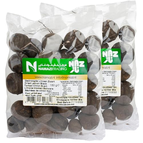 Naz - Schwarze Getrocknete Limetten - Ideal zum Verfeinern von Suppen, Dips und Saucen im 2er Set á 125 g Packung von Generisch