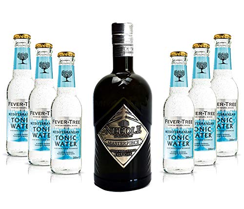 Needle Masterpiece Dry Gin 0,5L (45% Vol) + 6 x Fever-Tree Mediterranean Tonic Water 0,2l MEHRWEG inkl. Pfand- Needle Masterpiece Gin Set von Generisch