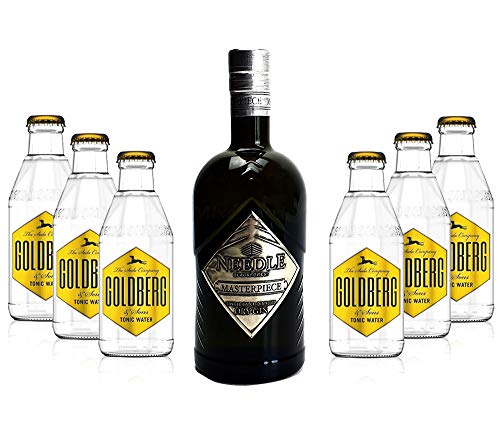 Needle Masterpiece Dry Gin 0,5L (45% Vol) + 6 x Goldberg Tonic Water 0,2l MEHRWEG inkl. Pfand- Needle Masterpiece Gin Set von Generisch