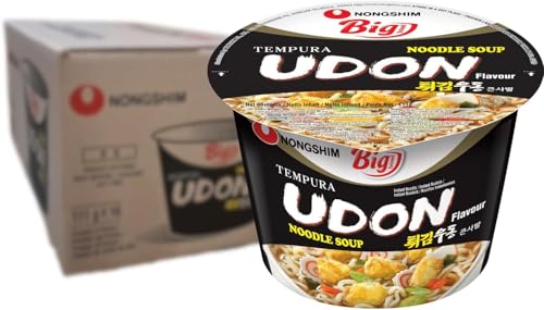 Nongshim Udon Big Bowl 16 x 111g Instant Nudeln Koreanische Ramen Suppe - Schnell & einfach zubereitet Würzige Brühe Asiatische Fertignudeln Suppenschale Authentischer Korean von Generisch