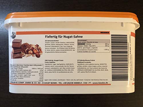 Nugat Kessko Sahnefond 900 g, Sahnestand, Sahnesteif, Sahne 0,9 kg (Nugat) von Generisch