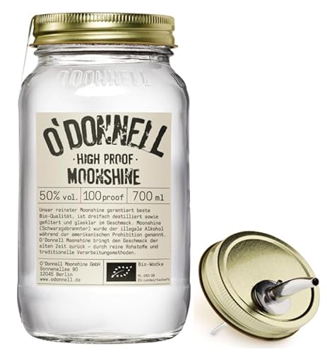 O`Donnell Moonshine I (0,7l) I Natürliche Zutaten I Premium Schnaps nach amerikanischer Tradition I Inkl. Aussgießer (High Proof) von Generisch