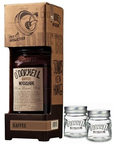 O`Donnell Moonshine I Kombiset “Kaffee” I "Shot & Share Combo" I 2 Shotgläser I Natürliche Zutaten I Premium Schnaps nach amerikanischer Tradition I 20% Vol. Alkohol von Generisch