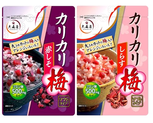 OHMORIYA Würze aus Trockenreis mit Ume Shiso Pflaume Furikake 40g × 2packs Glutenfrei, Vegan von Generisch