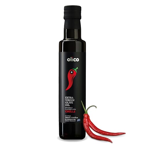 OLICOBROKERS OLICO FLAVORS – Natives Olivenöl extra virgin – 250 ml Olivenöl Flasche - griechisches Öl - Premium-Mischung (Chili) von Generisch