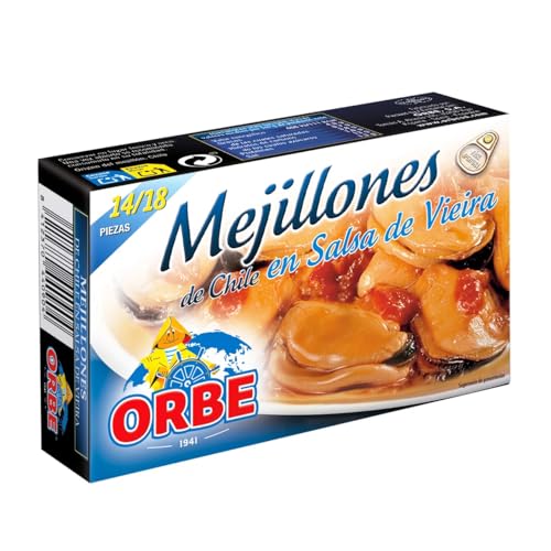 ORBE Miesmuscheln (14/18) in Jakobsmuschelsauce Dose 69 g. 9er-Packung. von Generisch