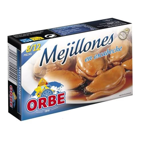 ORBE Miesmuscheln in Escabeche Dose 69 g. 9er-Packung. von Generisch