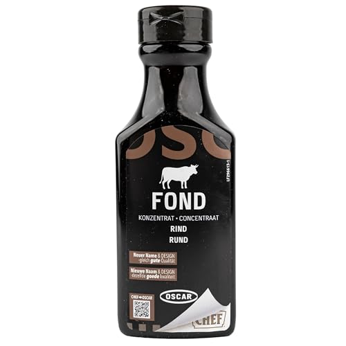 OSCAR - Fond Konzentrat Rind 200 ml - Flüssiges Konzentrat auf Rinds-Basis ideal als Geschmacksboost für herzhafte Fleischgerichte - Rinderfond Basis für Suppen, Saucen & Dressings von Generisch