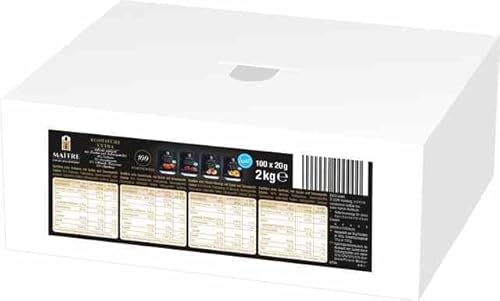 Maitre Konfitüre Extra Light Portionen 100 x 20g Erdbeere, Aprikose, Pfirsich-Maracuja, Kirsche | Marmelade für Diabetiker in Portionspackungen | Diät Konfitüre von Obstland von Generisch