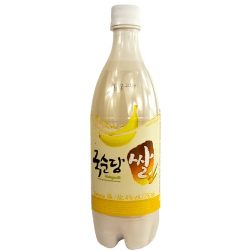 Original Makgeolli Banane - Koreanischer Reiswein mit Bananenextrakt - Frischer Geschmack und typisch asiatisch Alc. 4% vol, 750ml inkl. Pfand (Direkt aus Korea) von Generisch