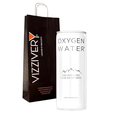 Oxygen Water - Natürliches Mineralwasser in der Dose – Sauerstoffreiches Alpenwasser – 100% natürlich – 24 Stück à 25 cl. (Natürliches Mineral) von Generisch