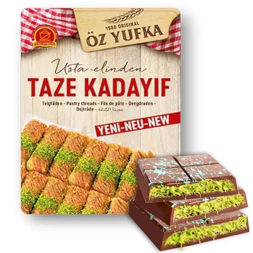 Ozyufka Kadayif Teigfäden - 400g frisches taze kadayıf - Engelshaar geeignet für pistazien Dubai Schokolade von Generisch