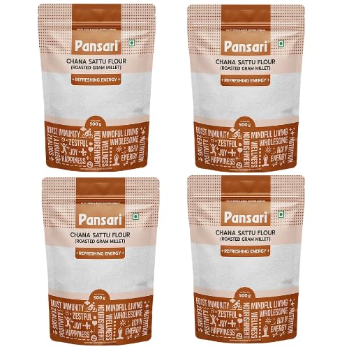 Pansari Chana Sattu/Geröstetes bengalisches Kichererbsenmehl (4 x 500g) von Generisch