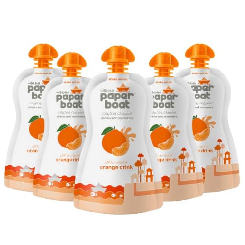 Paper Boat Orange Drink (Packung mit 5 x 180 ml) von Generisch