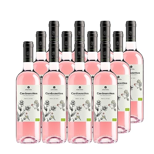 Pays d'Oc Les Cardounettes BIO Roséwein 2022 - Bio - Les Vignobles Foncalieu - g.g.A. - Languedoc - Roussillon Frankreich - Rebsorte Syrah - 12x75cl von Generisch