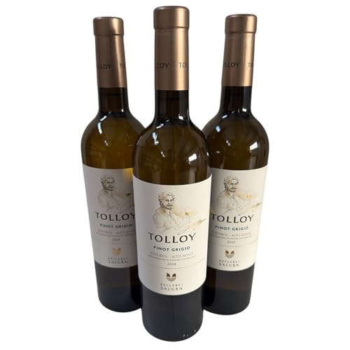 Pinot Grigio Alto Adige DOC 2024, Tolloy, Weißwein aus Italien, 750 ml, 3er-Set von Generisch